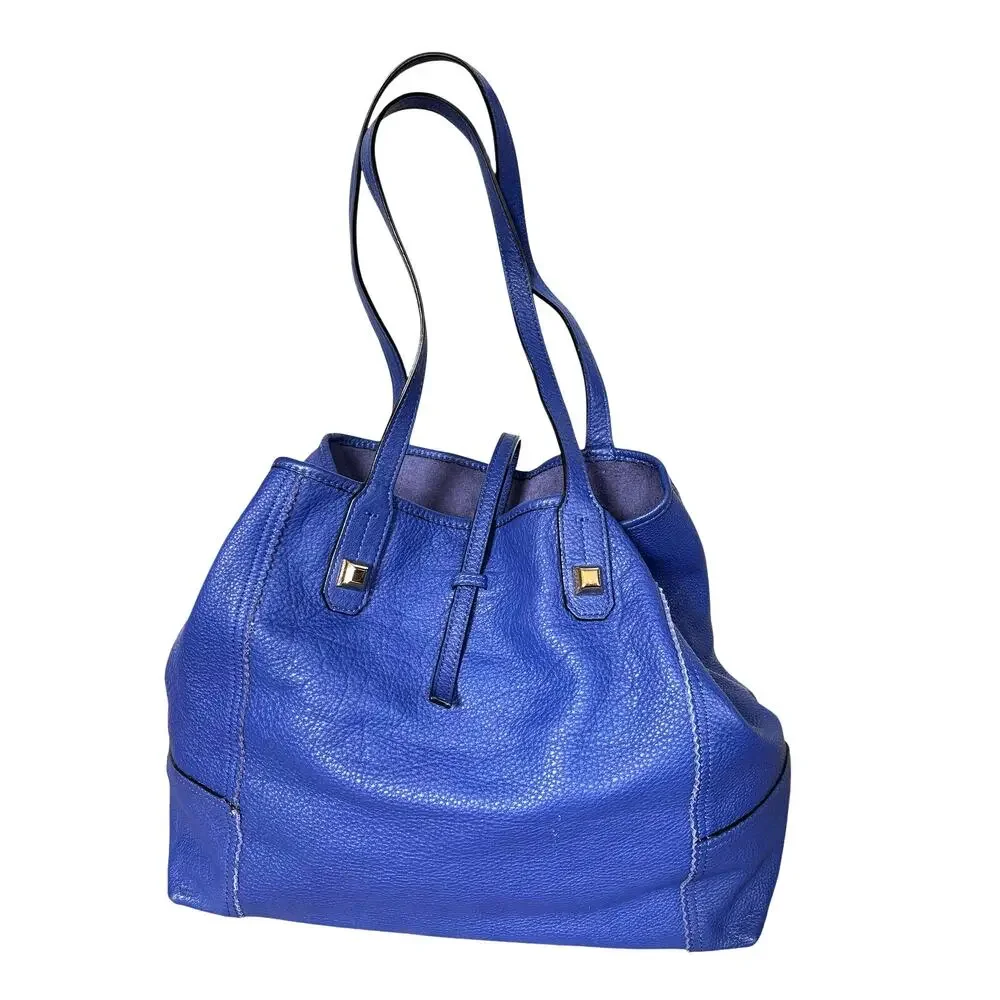 Stella & Dot brilliant royal blue purse tote shoulder bag soft faux leather Hobo